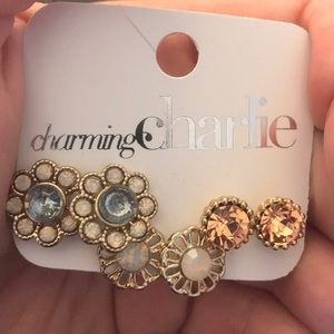 Charming Charlie 3 Stud Earrings